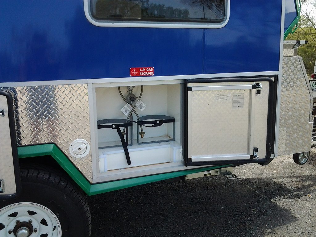 Custom made camper trailer accessories like steps, ladders ...