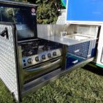 Good sized kitchen with stainless steel benchtop